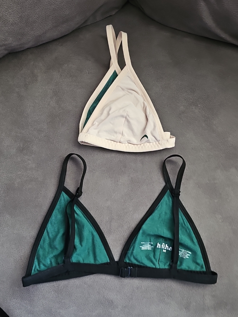 NEW Size M Womens HUHA Triangle Bralette - Black & Cream - Picture 8 of 9